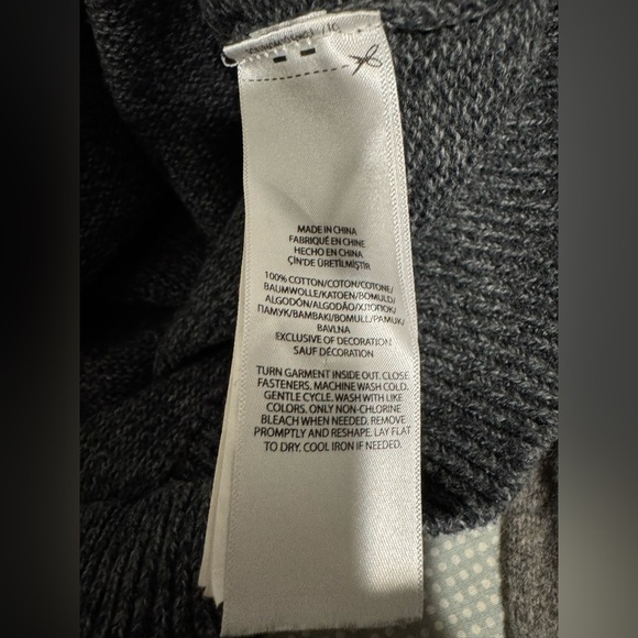 Polo Ralph Lauren Long Sleeve 1/4 Zip Sweater Pullover 100% Cotton Size XL Gray - Picture 8 of 9
